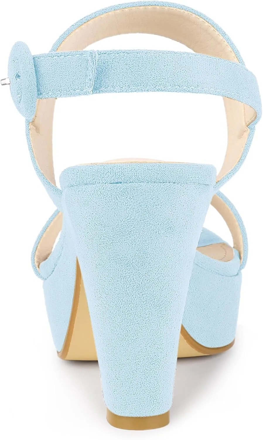 Allegra K Women's Slingback Platform Heels Chunky High Heel Sandals