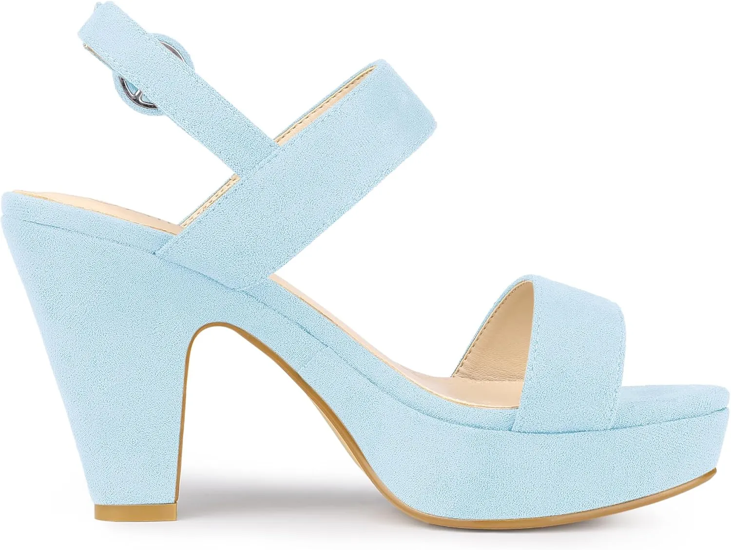 Allegra K Women's Slingback Platform Heels Chunky High Heel Sandals