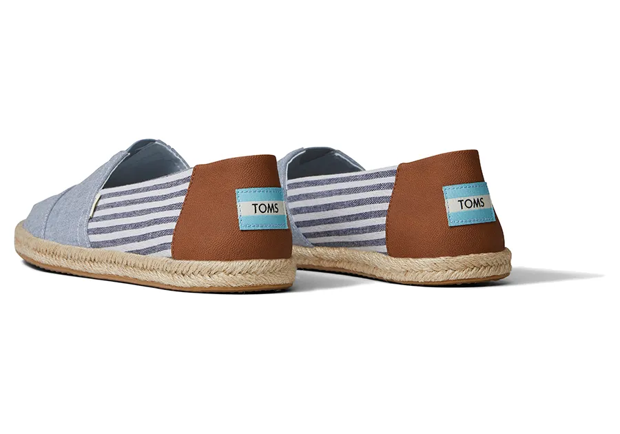 Alpargata Rope Navy Chambray Stripes