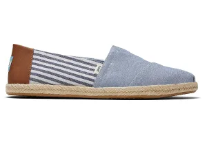 Alpargata Rope Navy Chambray Stripes