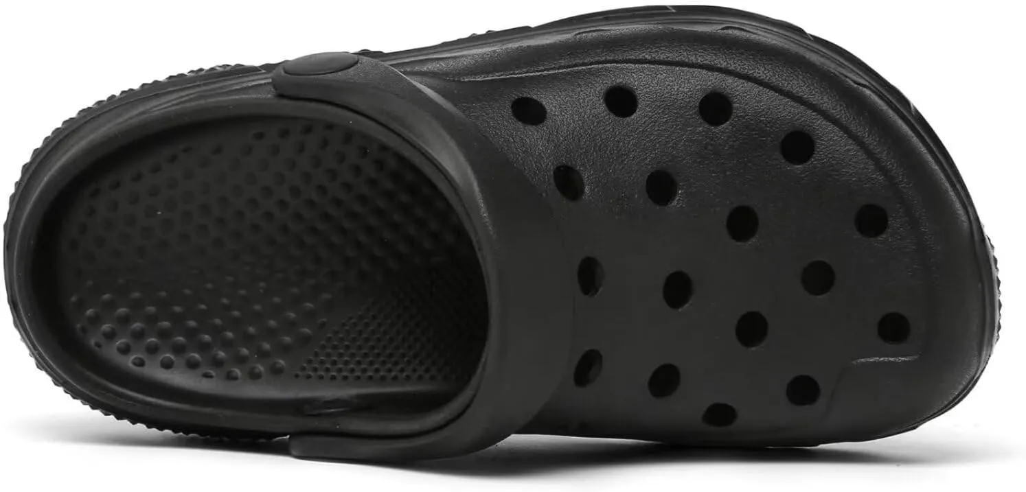 Cubufly Boys Girls Clogs Black