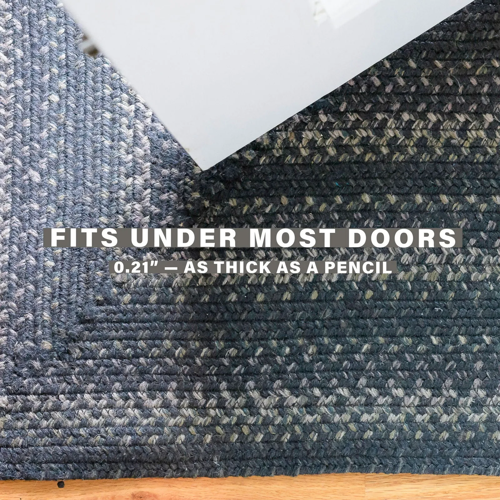 Jet Black Jute Braided Area Rug
