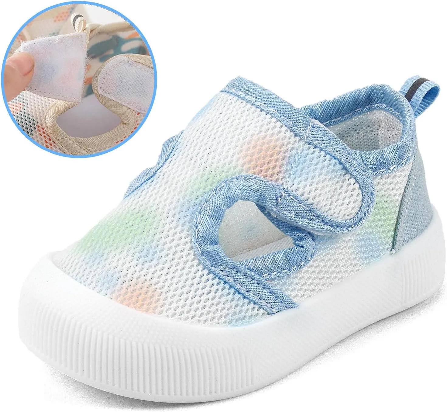 OAISNIT Baby Boy Girl Sandals Lightwight Breathable Summer Mesh Sneakers Non-Slip Toddler First Walking Shoes 6 12 18 24 Months