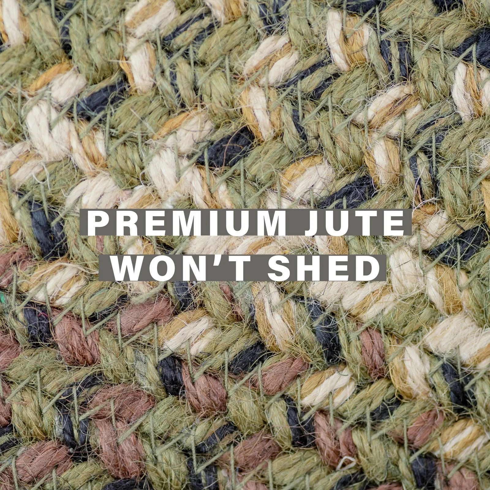 Pinecone Green Jute Braided Rugs
