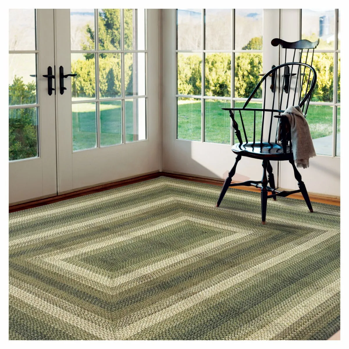 Pinecone Green Jute Braided Rugs