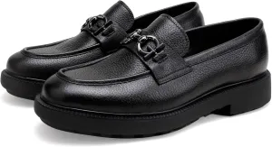 Premium Mens Leather Penny Loafers, Classic Alligator Printed Dress Shoes with Buckle Casual Wedding Shoes Slip-on Loafer for Mens