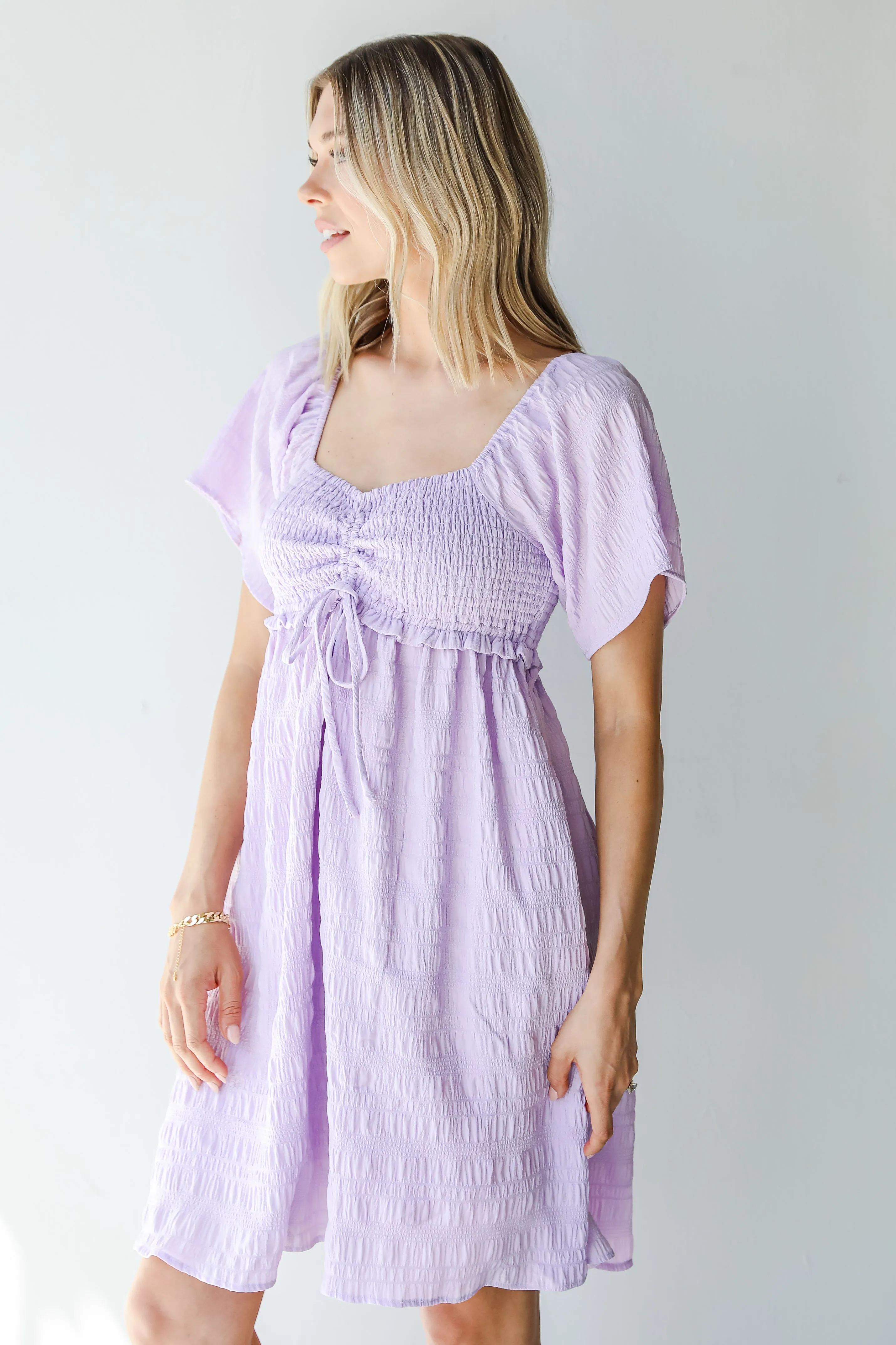 Pure Bliss Smocked Mini Dress