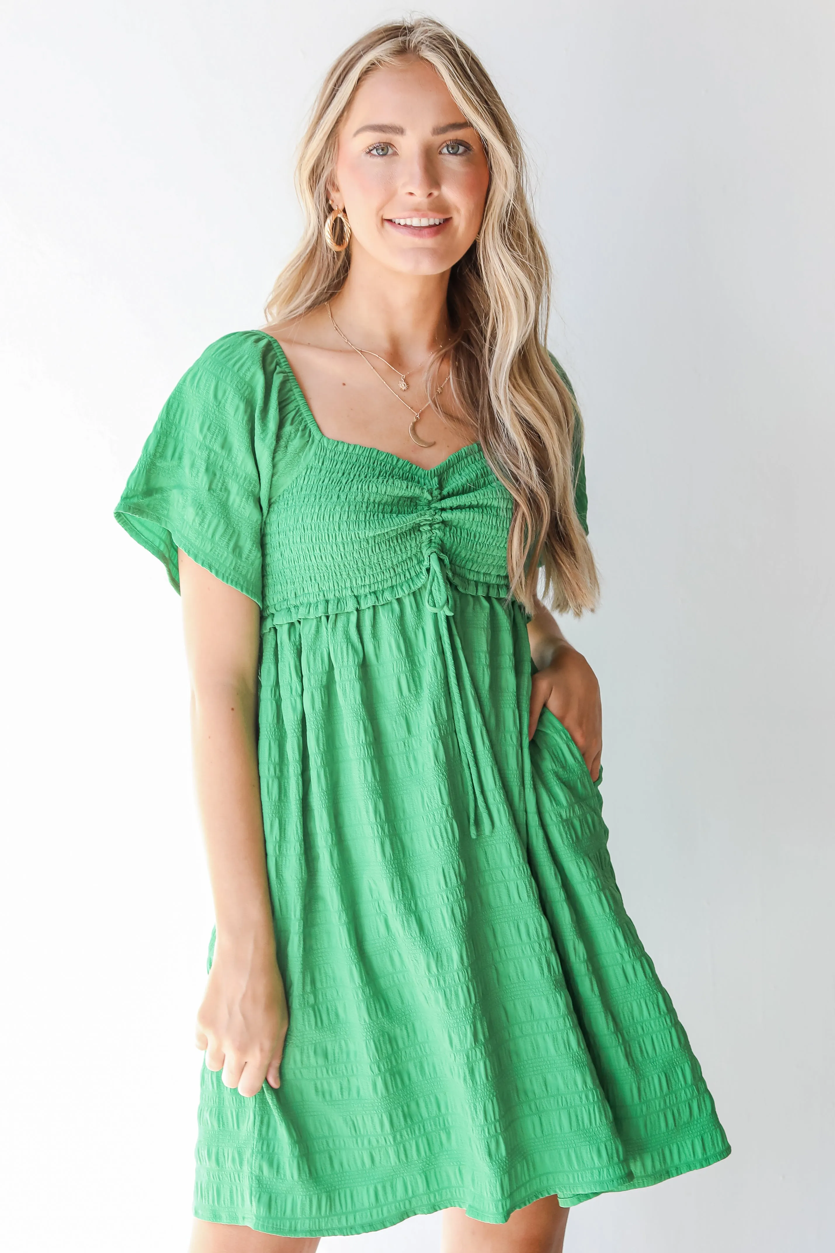 Pure Bliss Smocked Mini Dress