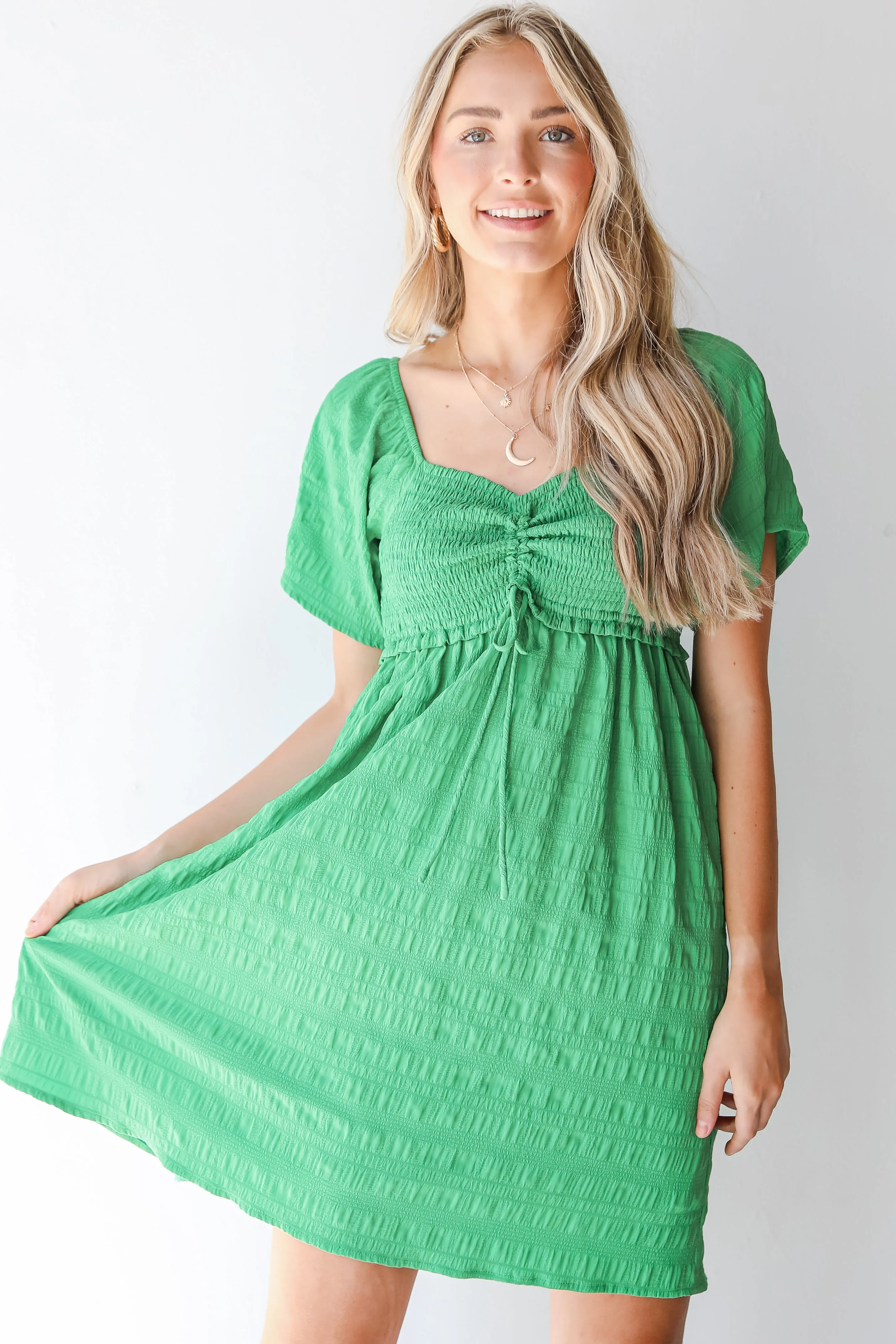 Pure Bliss Smocked Mini Dress