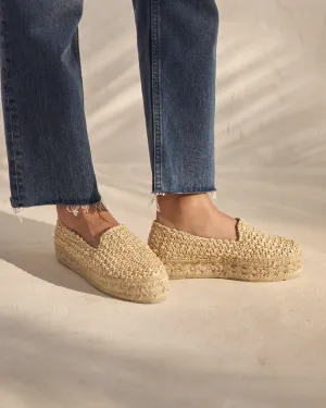 Raffia Stripes Double Sole Espadrilles - V27D0 - Yucatán Raffia Net
