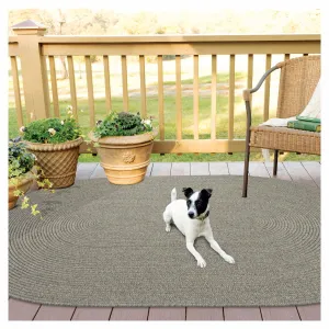 Smoke Grey Braided Oval Rugs