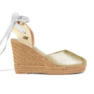 Wedge Shoe Espadrilles Capri Metal Gold
